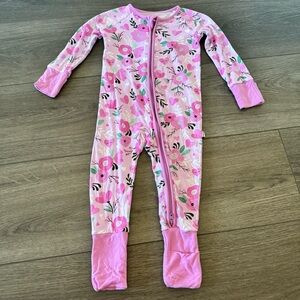 Little Sleepies sweetheart floral zippy